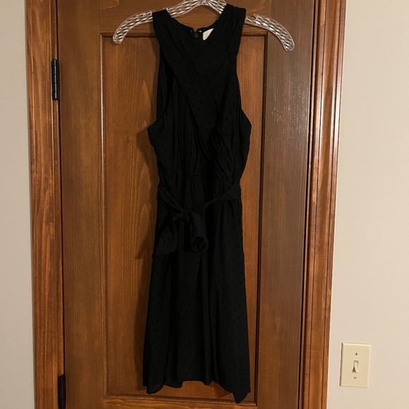 Loft Petite Black Crossover Halter Dress - Picture 2 of 7